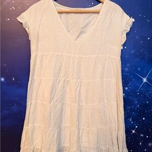 Urban Outfitters Ivory Tiered dress